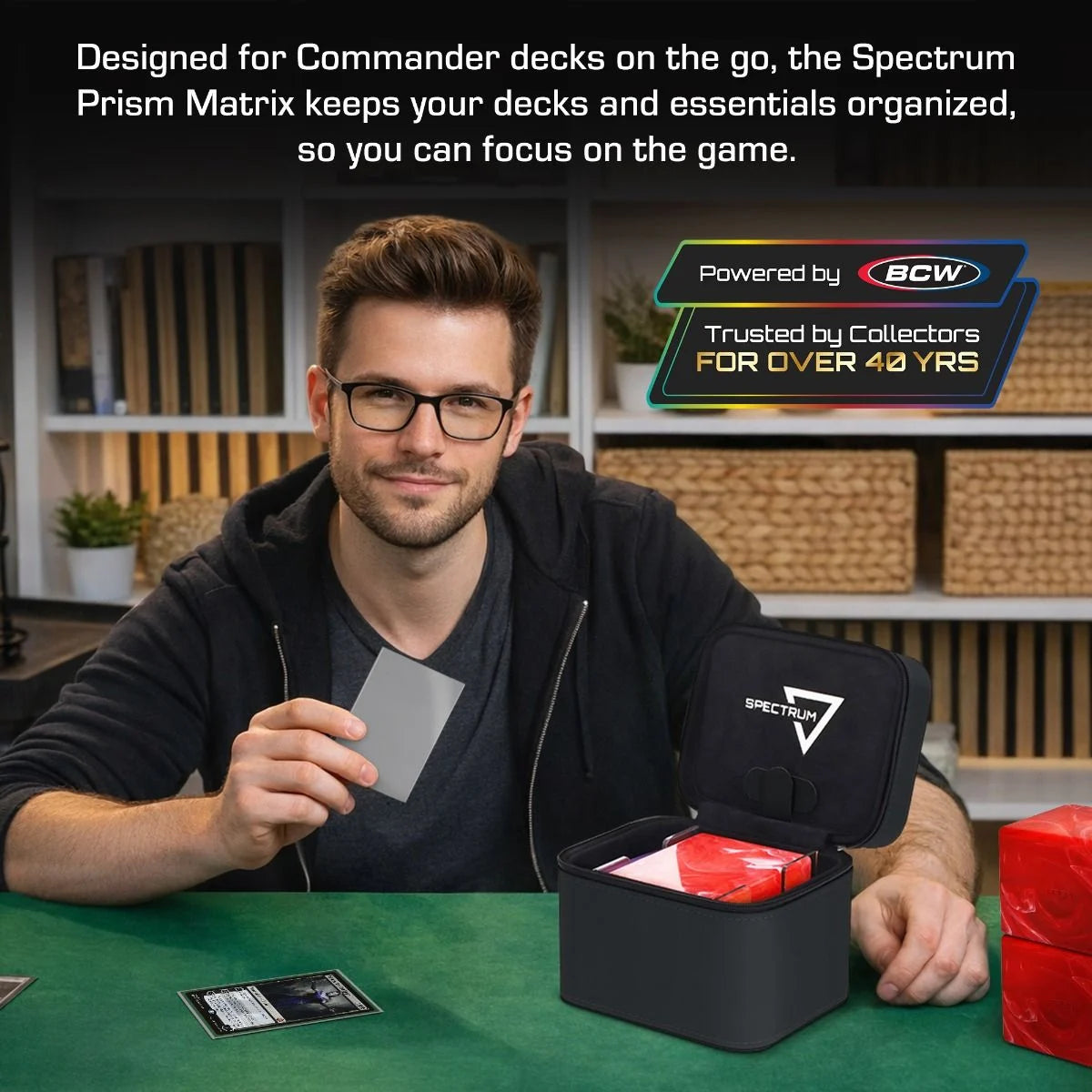 Spectrum Prism Matrix Premium Deck Travel Case - Black – feature details