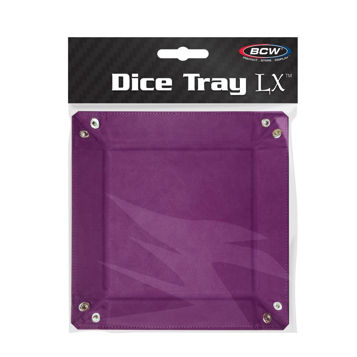 Square Faux Leather Dice Rolling Tray - Plum – view 3
