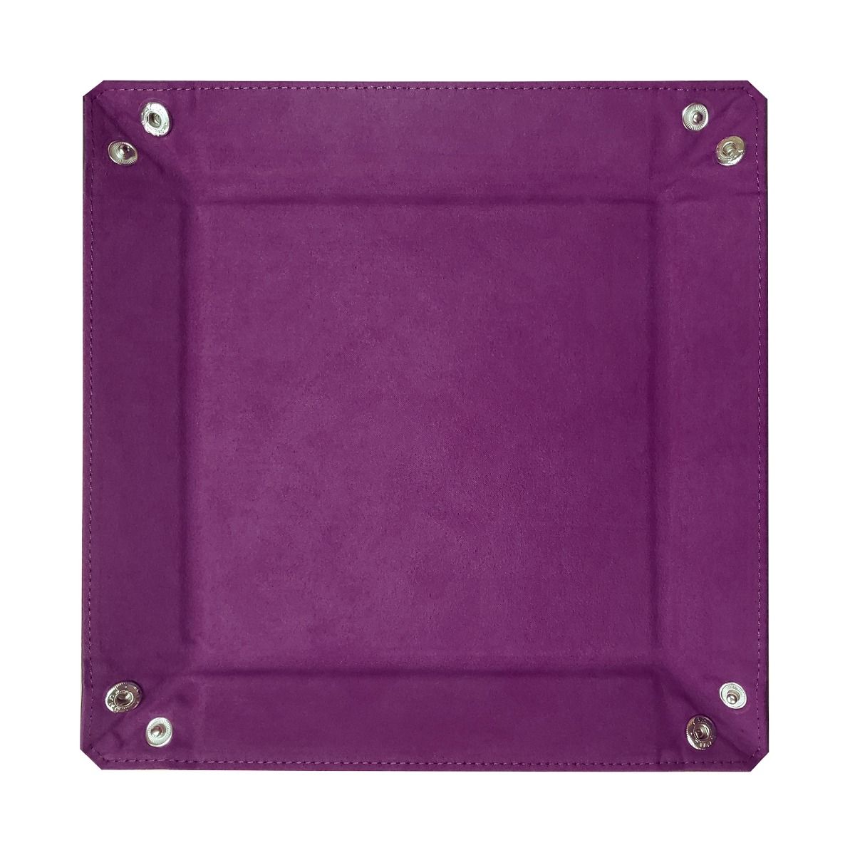 Square Faux Leather Dice Rolling Tray - Plum – view 2