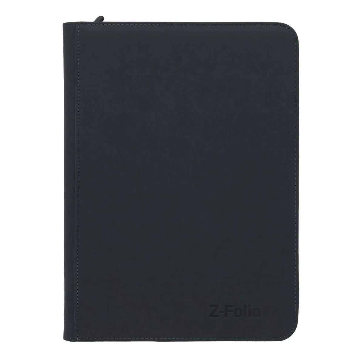 Z-Folio 9-Pocket Zippered Card Album - Black – front view