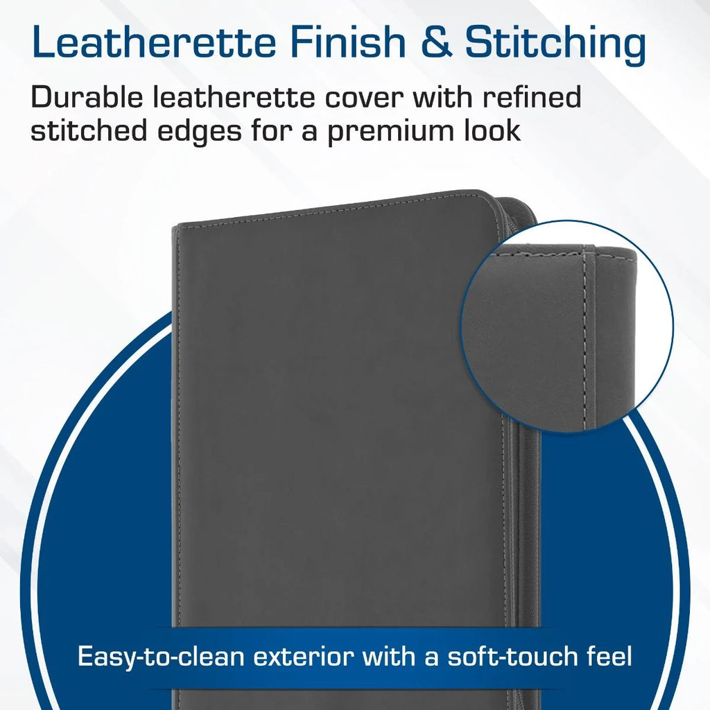 Z-Folio 9-Pocket Zippered Card Album - Gray – feature details