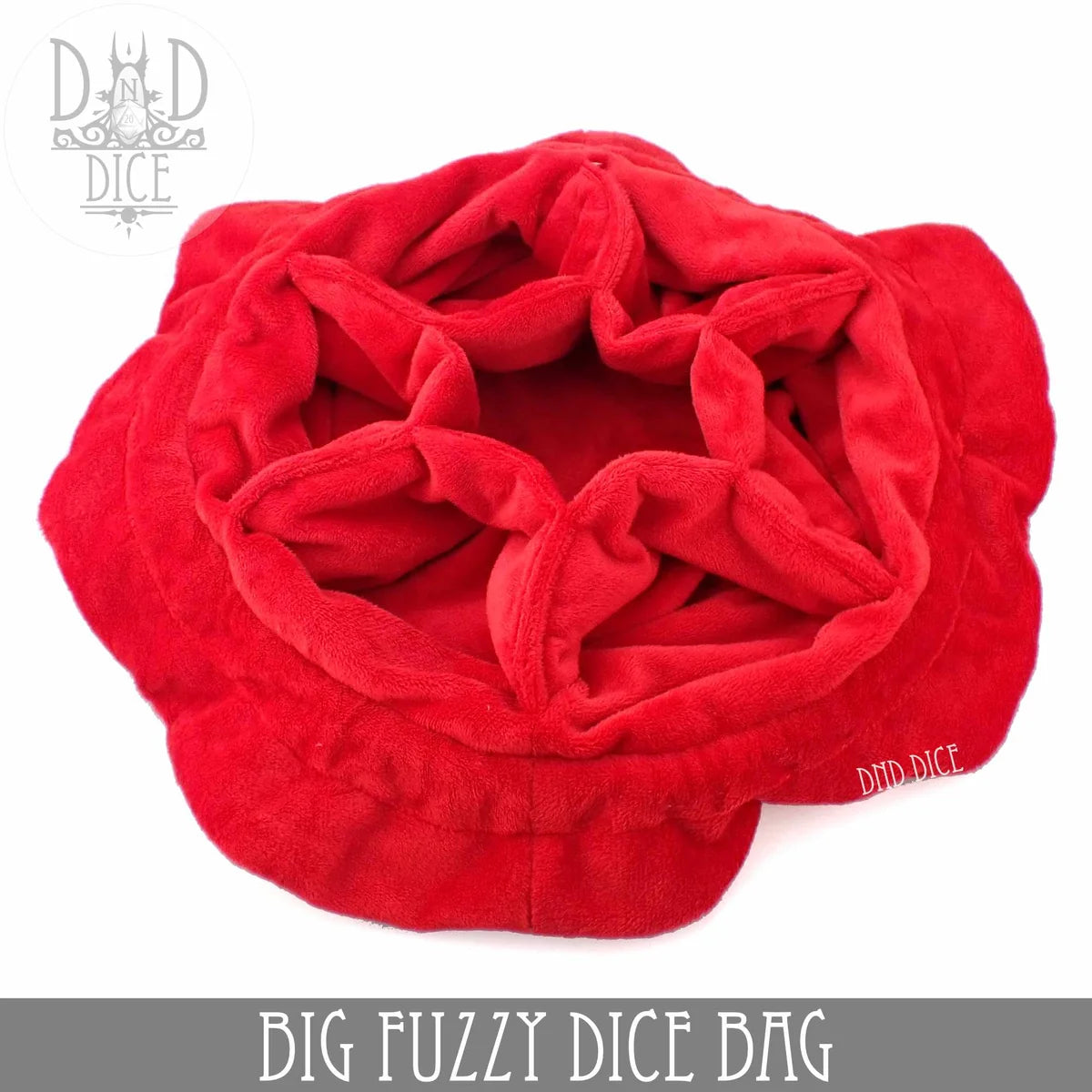 Tan big fuzzy multi-pocket dice bag, fourth view