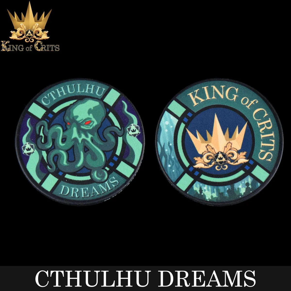 Cthulhu Dreams eldritch swirl 11-piece resin RPG dice set – view 8