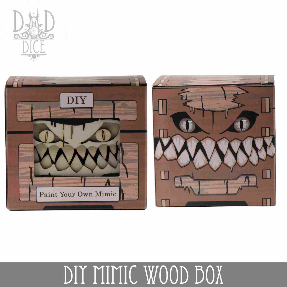 DIY mimic wooden tabletop dice storage box