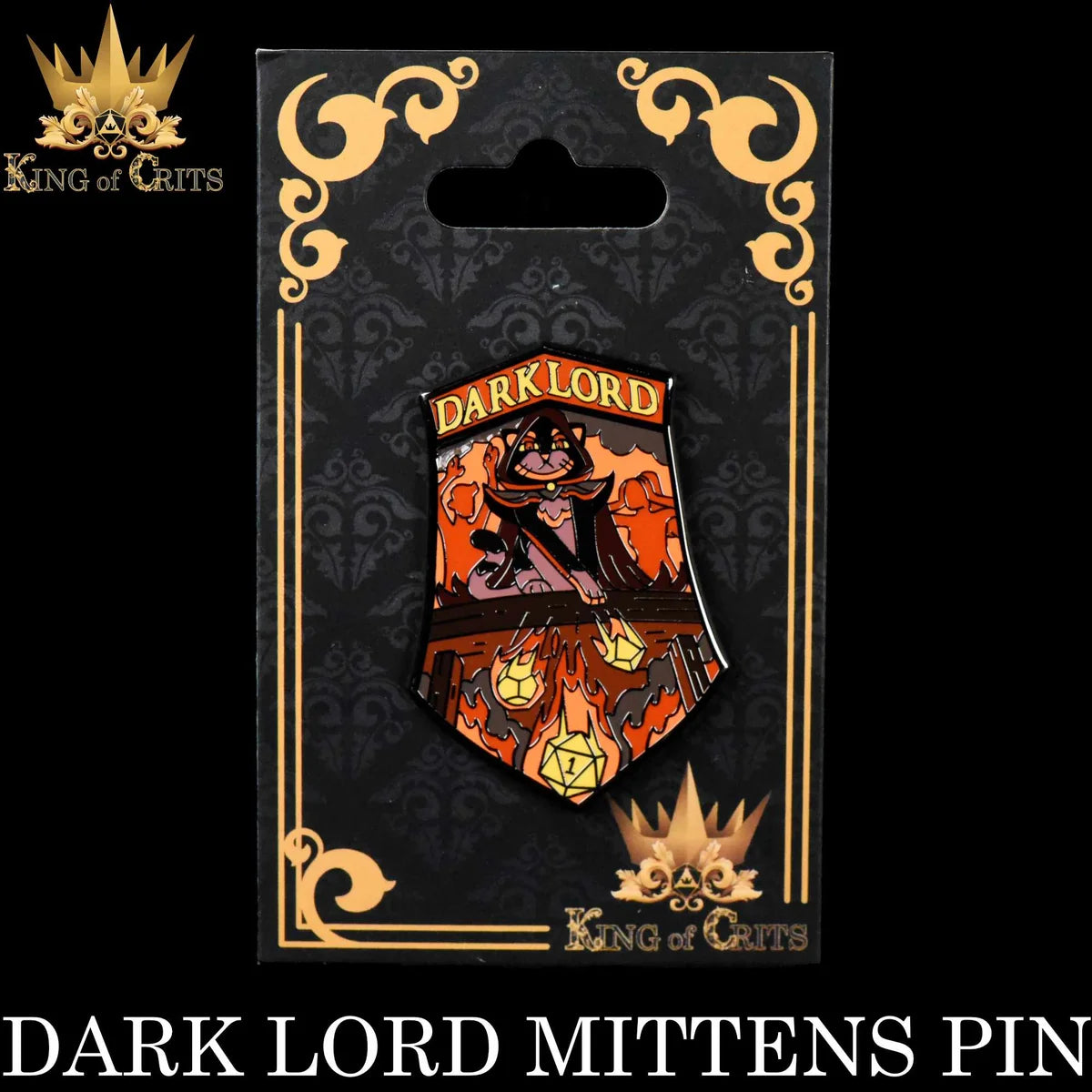 Dark Lord Mittens evil cat hard enamel pin – view 3