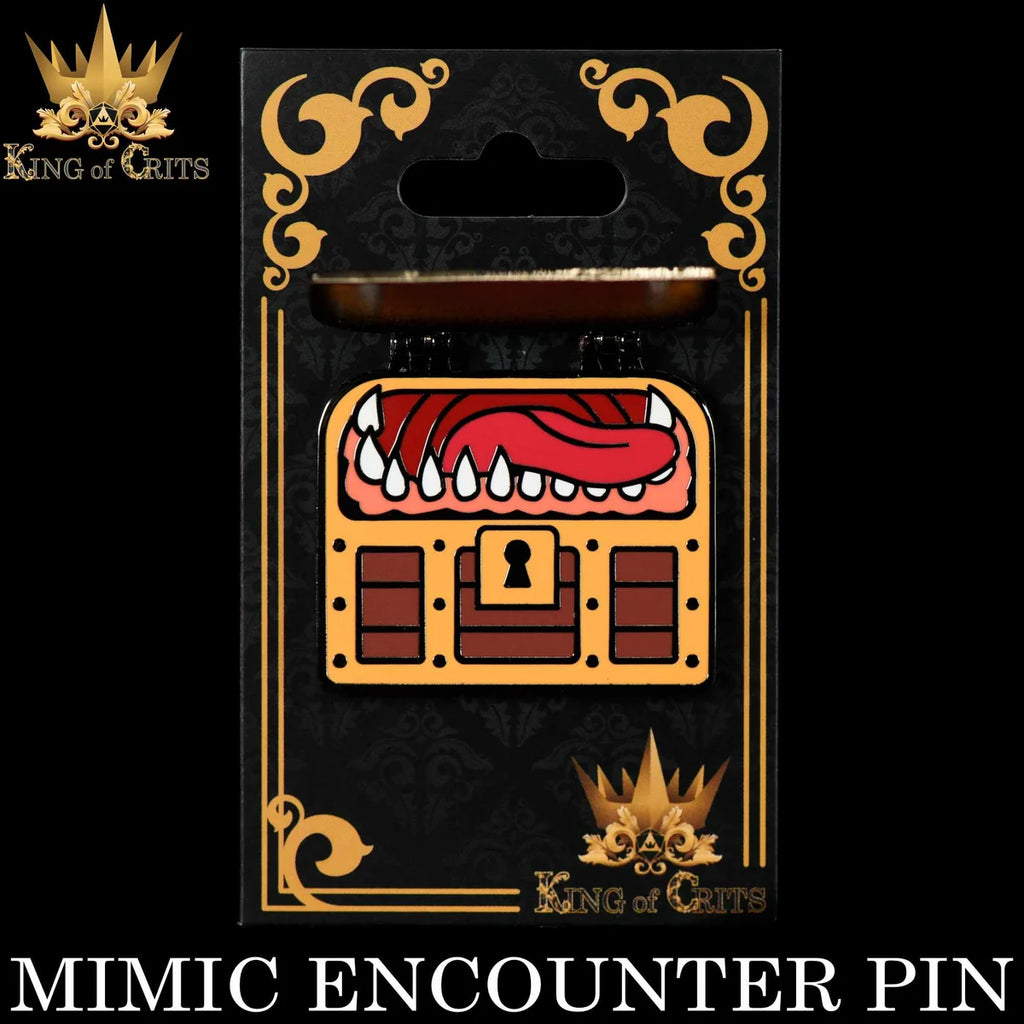 Mimic Encounter hinged treasure chest enamel pin – view 4