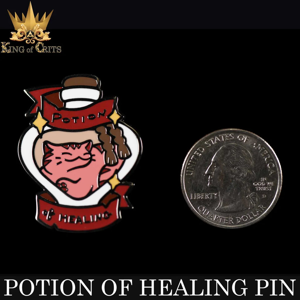 Potion of Healing cat hard enamel pin – view 2