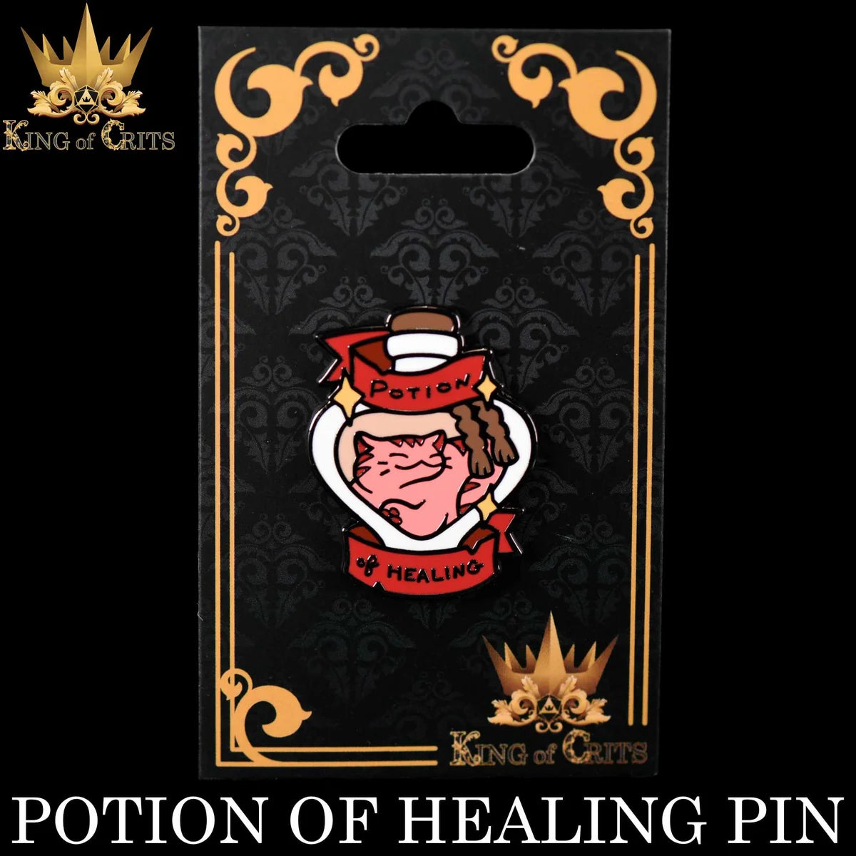 Potion of Healing cat hard enamel pin – view 3