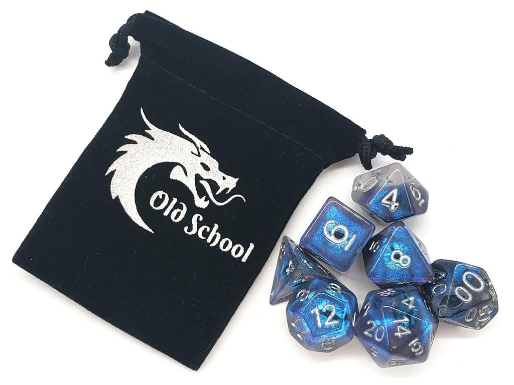 7-Piece RPG Dice Set: Infused - Dragon Eye - Blue – view 5
