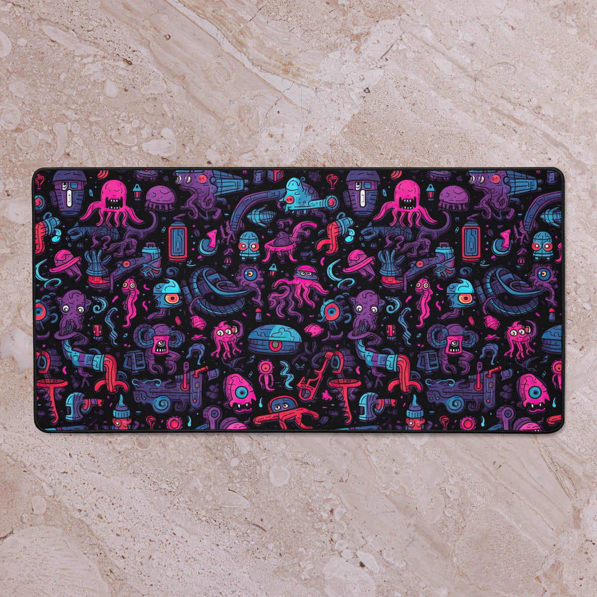 Neon Biome 16x32 inch playmat – full artwork
