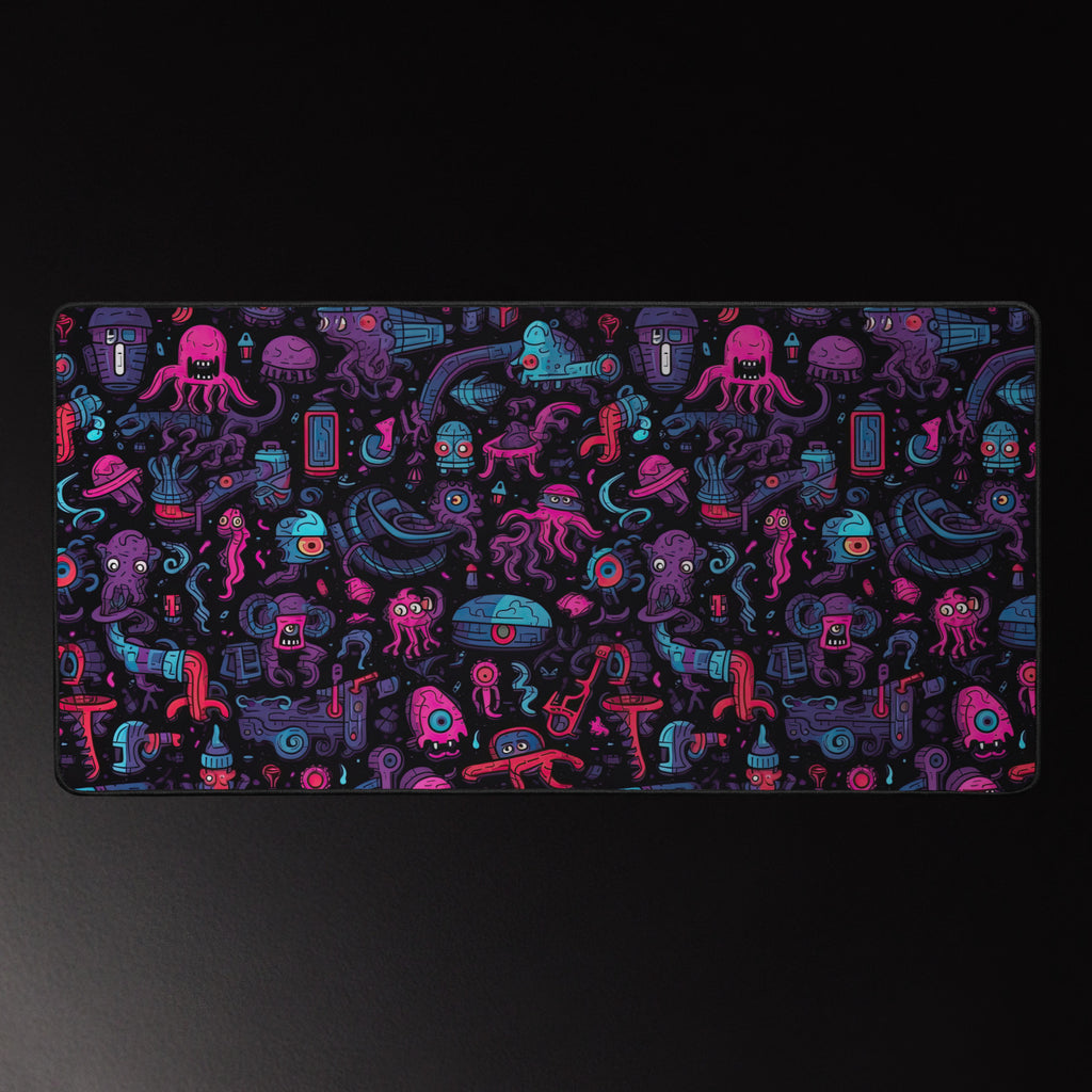 Neon Biome 16x32 inch playmat – full artwork