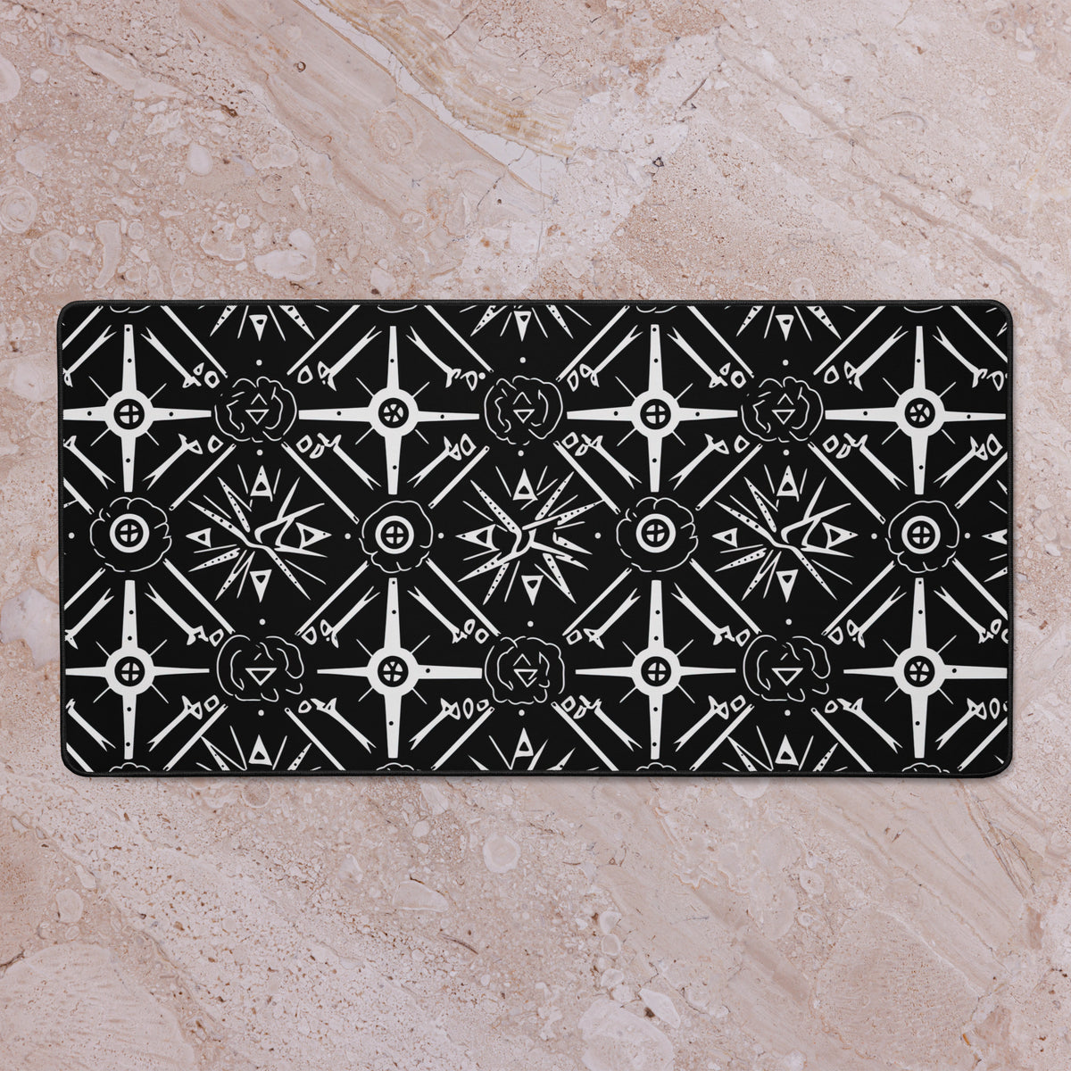 Sacred Sigil Mosaic 16x32 inch playmat – full artwork