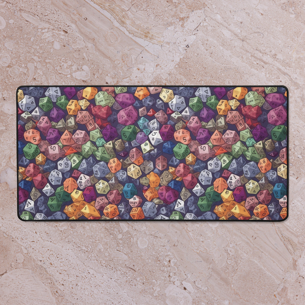 Polyhedral Hoard 16x32 inch playmat – full artwork