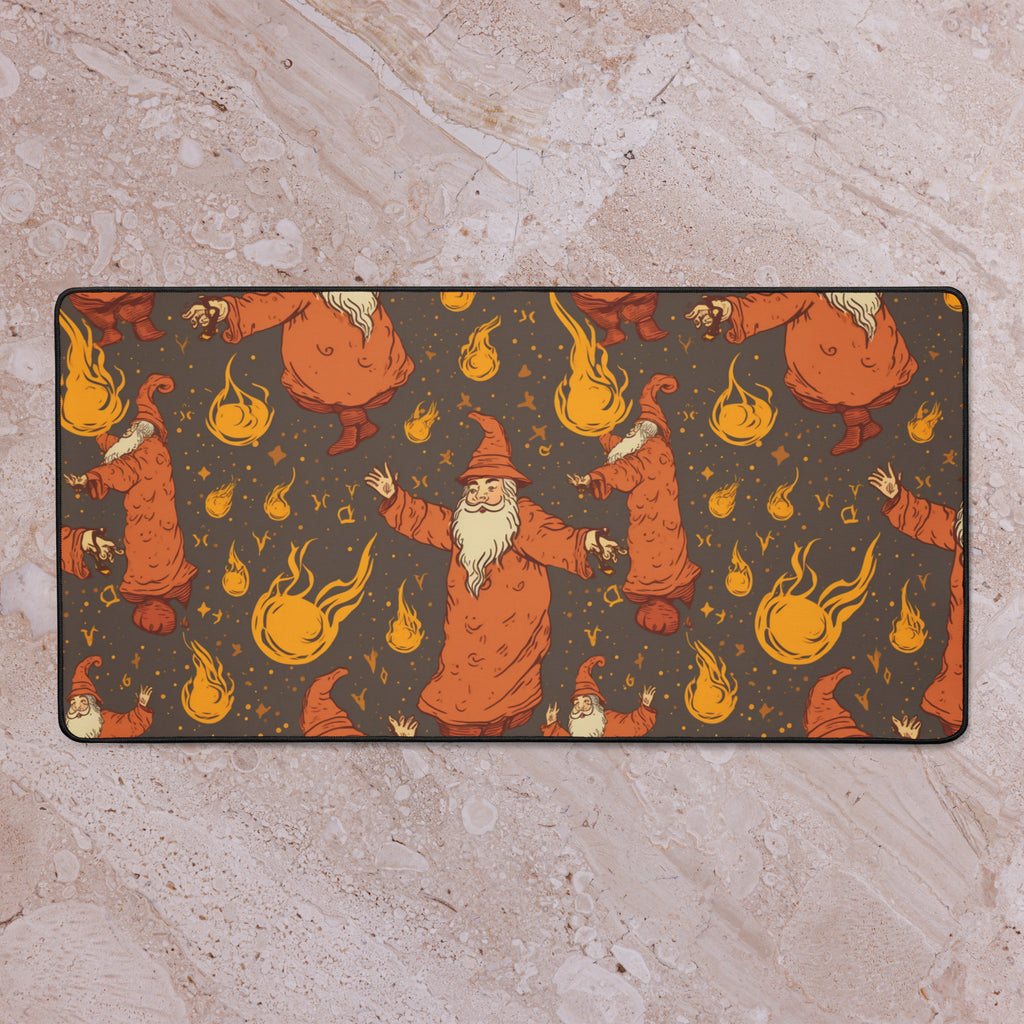 Arcane Flame Wizard 16x32 inch playmat – full artwork