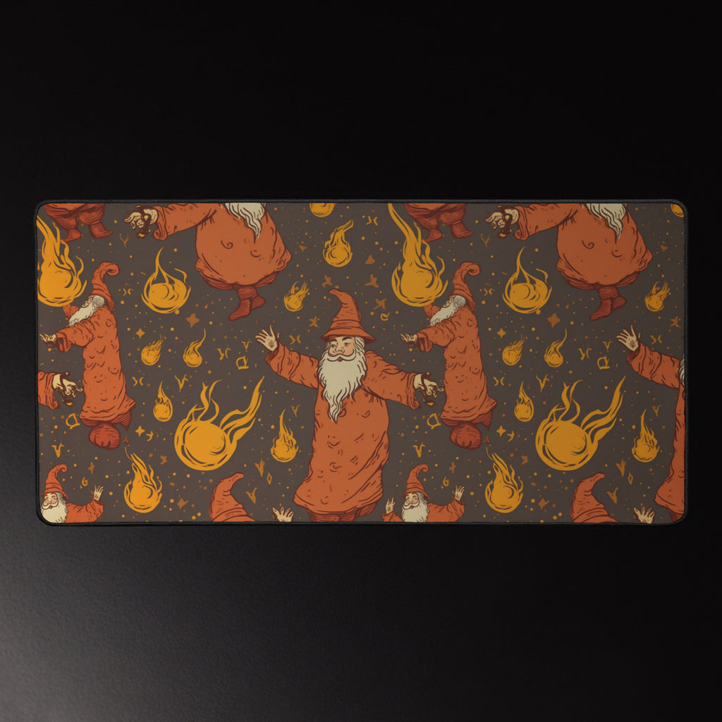 Arcane Flame Wizard 16x32 inch playmat – full artwork