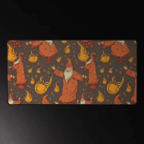 Arcane Flame Wizard 16x32 inch playmat – full artwork