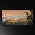 Copper Dragon at Dawn 16x32 inch playmat, full artwork
