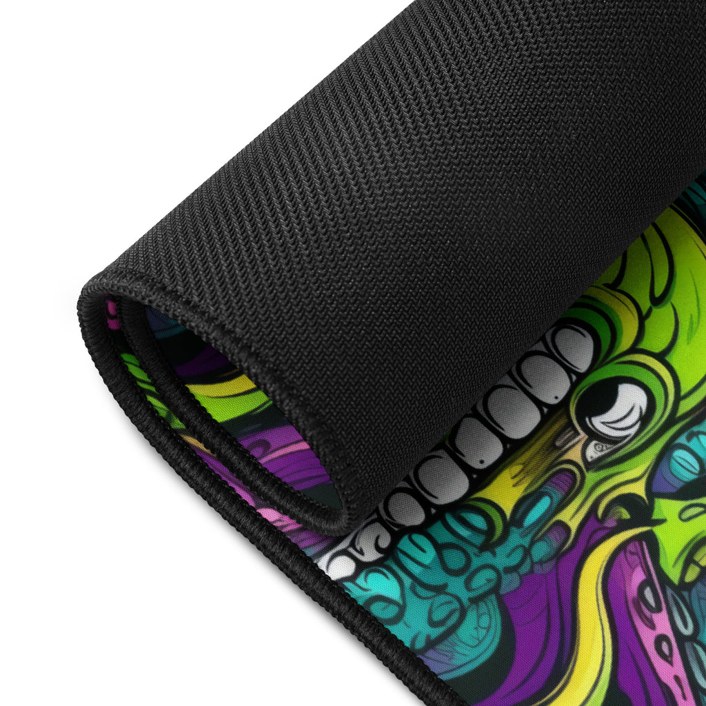 Neon Tentacle Madness 16x32 inch playmat – product detail view