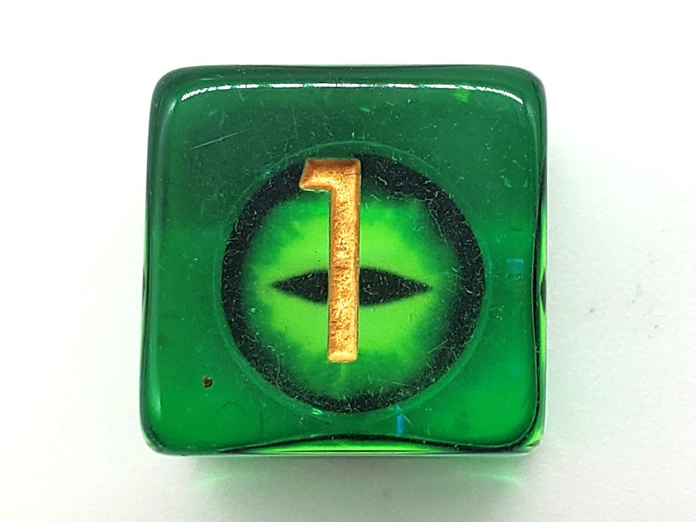 7-Piece RPG Dice Set: Infused - Dragon Eye - Green – view 3