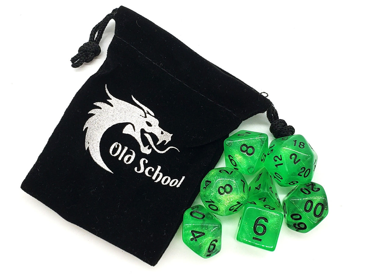 7-Piece RPG Dice Set: Galaxy - Green Shimmer – view 4