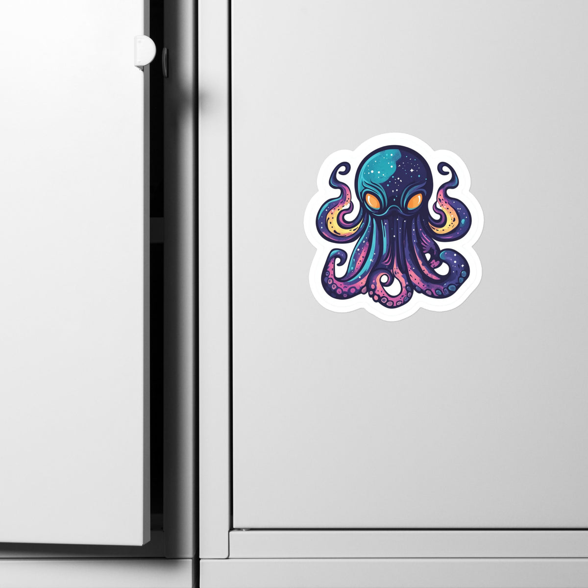 Cosmic Kraken kiss-cut vinyl sticker, 6×8 inch size