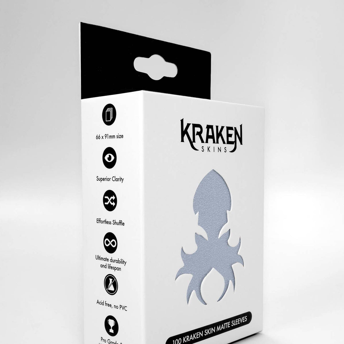 Kraken Skins Slate Gray matte card sleeves, 100 pack