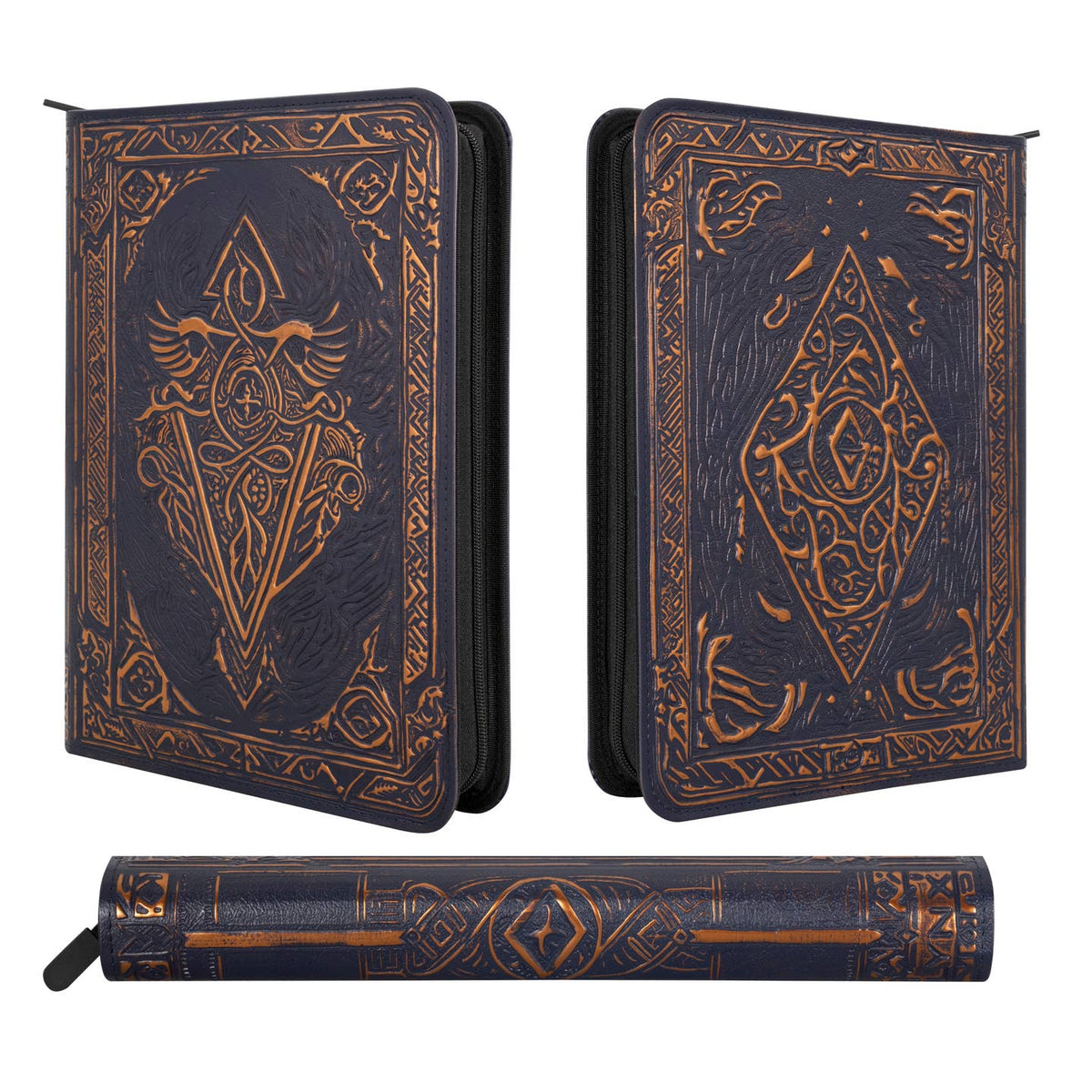 Front, back and spine of the Blue LYNX spellbook binder