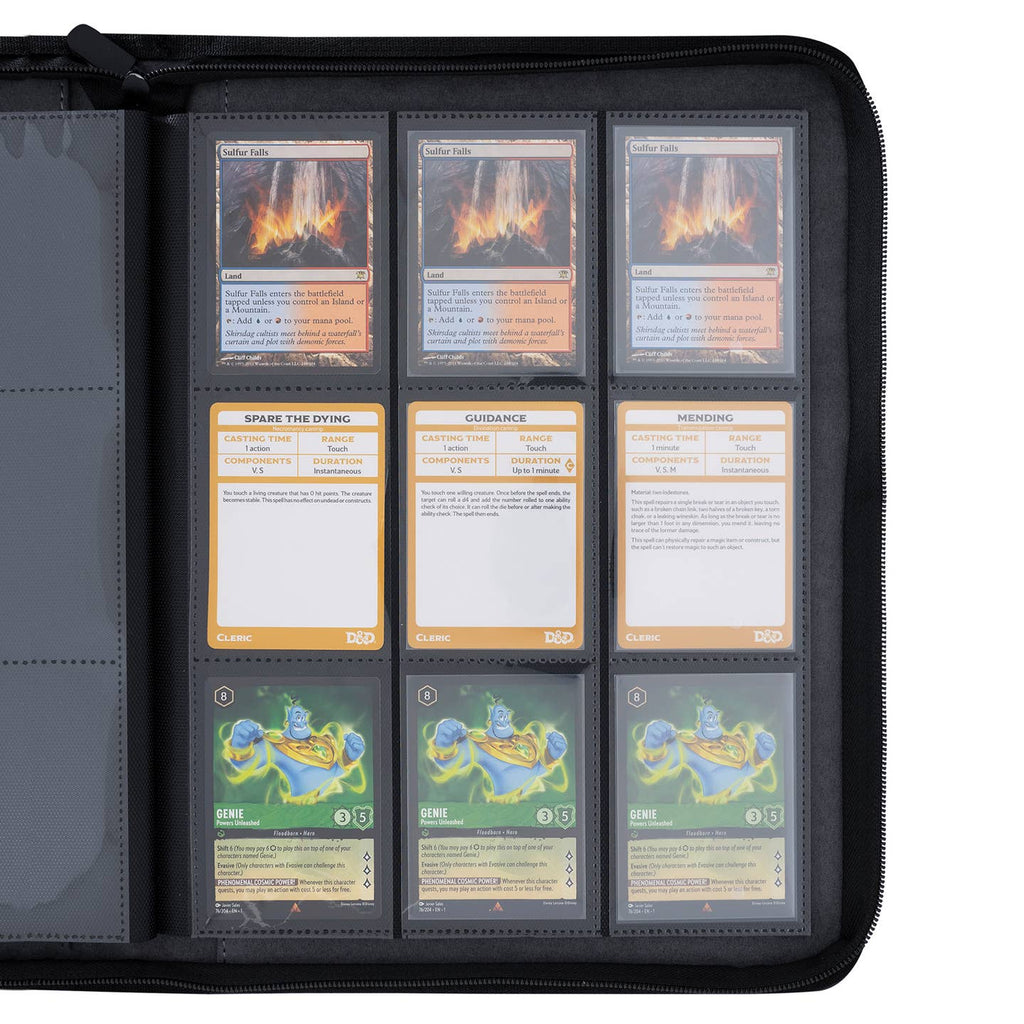 9-pocket pages inside the Red LYNX spellbook binder