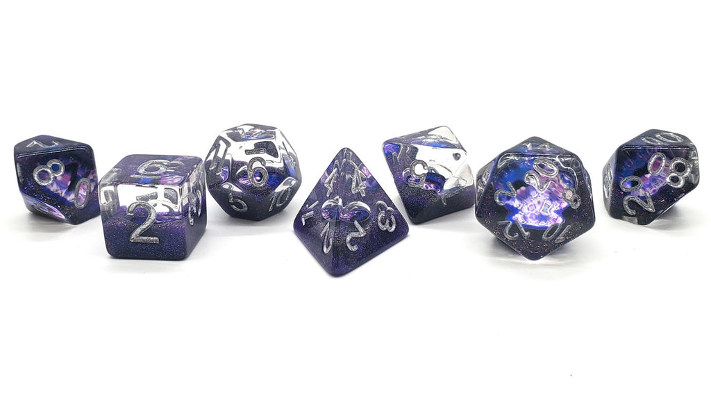 7-Piece RPG Dice Set: Infused - Dragon Eye - Purple – view 2