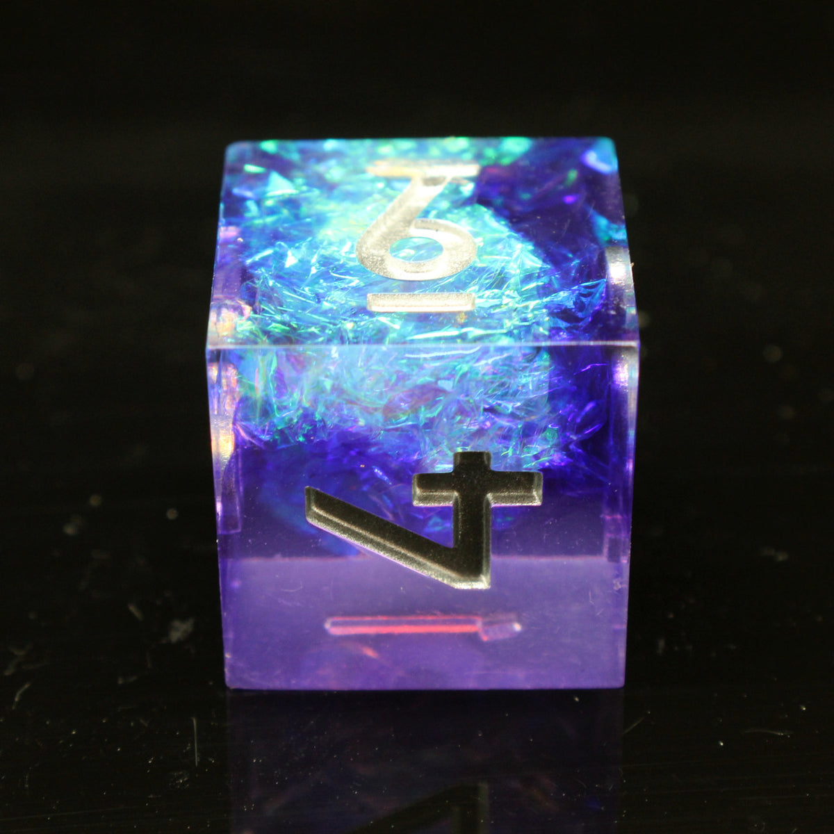 Sharp Edged 7-Piece Dice Set - Sapphire Burst – view 2