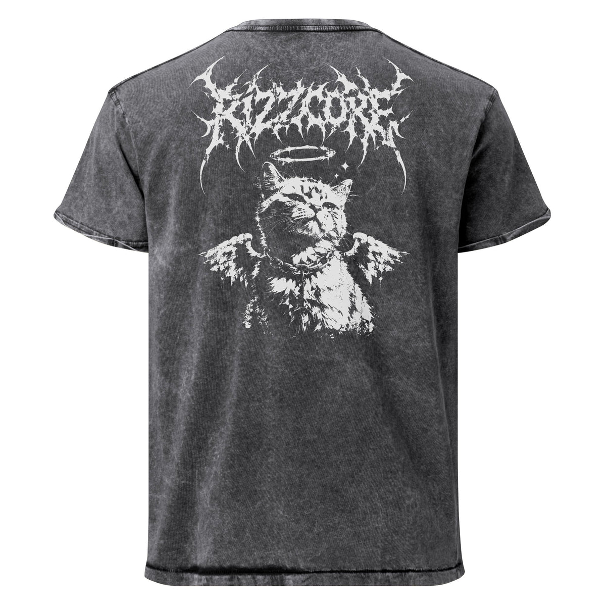 "Rizzcore" Angel Cat — Back print; front is blank.