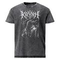 Krynh graphic denim-tone t-shirt in black, front view