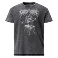 Grief Orbit graphic denim-tone t-shirt in black, front view