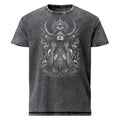 Blind Oracle graphic denim-tone t-shirt in black, front view