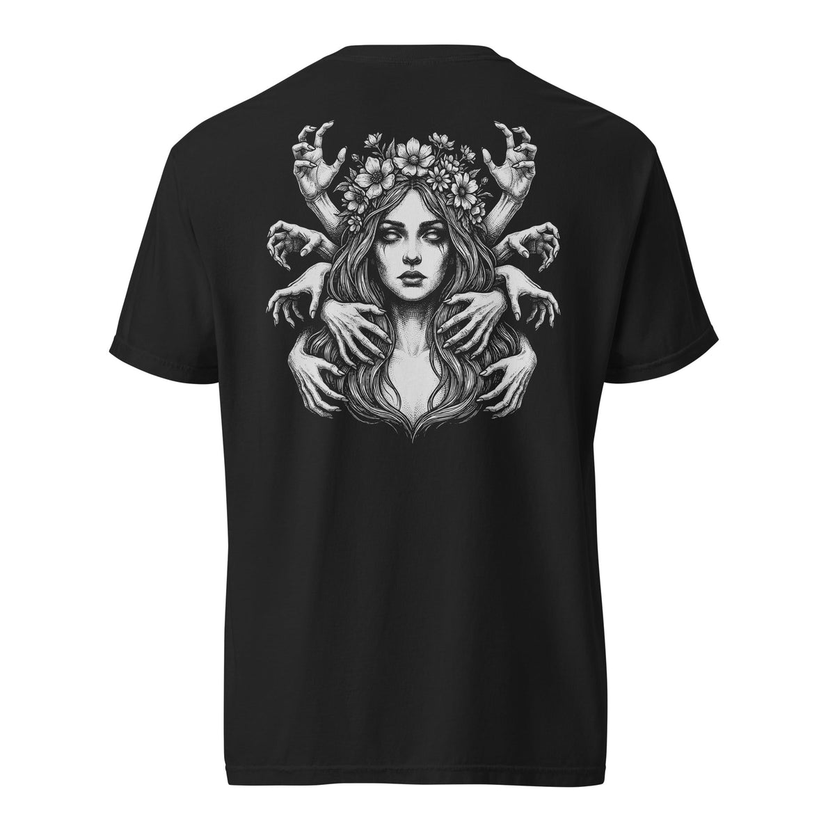 Grasping Shadows Occult Maiden - Heavyweight T-Shirt - Back print