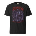 Kraken graphic heavyweight t-shirt in black, front view