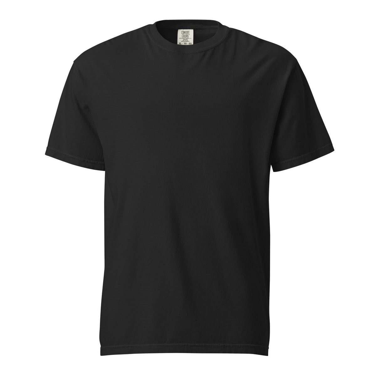 Death Monk Back print option: blank front of black Comfort Colors 1717.