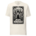 Call of the Void graphic unisex t-shirt in vintage white, front view