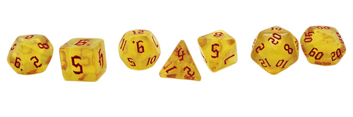 7-Piece RPG Dice Set: Galaxy - Yellow Shimmer – view 2