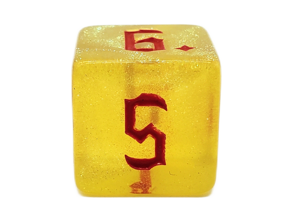 7-Piece RPG Dice Set: Galaxy - Yellow Shimmer – view 3