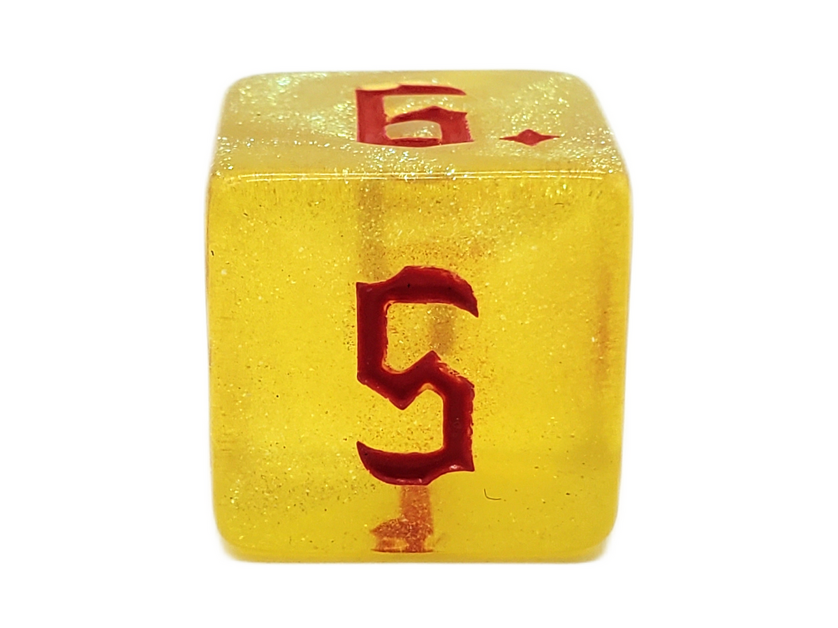 7-Piece RPG Dice Set: Galaxy - Yellow Shimmer – view 3