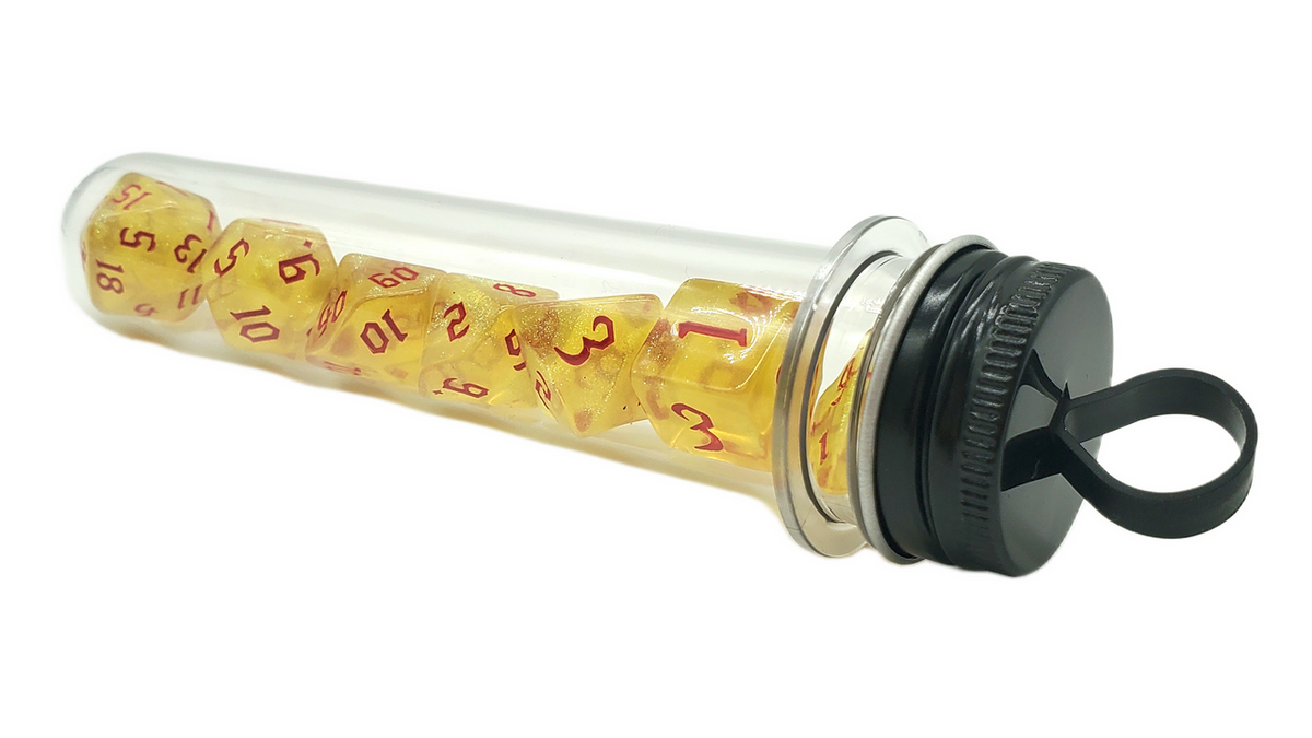 7-Piece RPG Dice Set: Galaxy - Yellow Shimmer – view 4